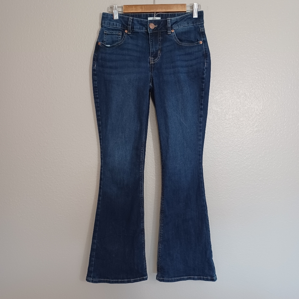 M JEANS BY MAURICES Classic Blue Regular Flare Original Fit Mid Rise Jeans